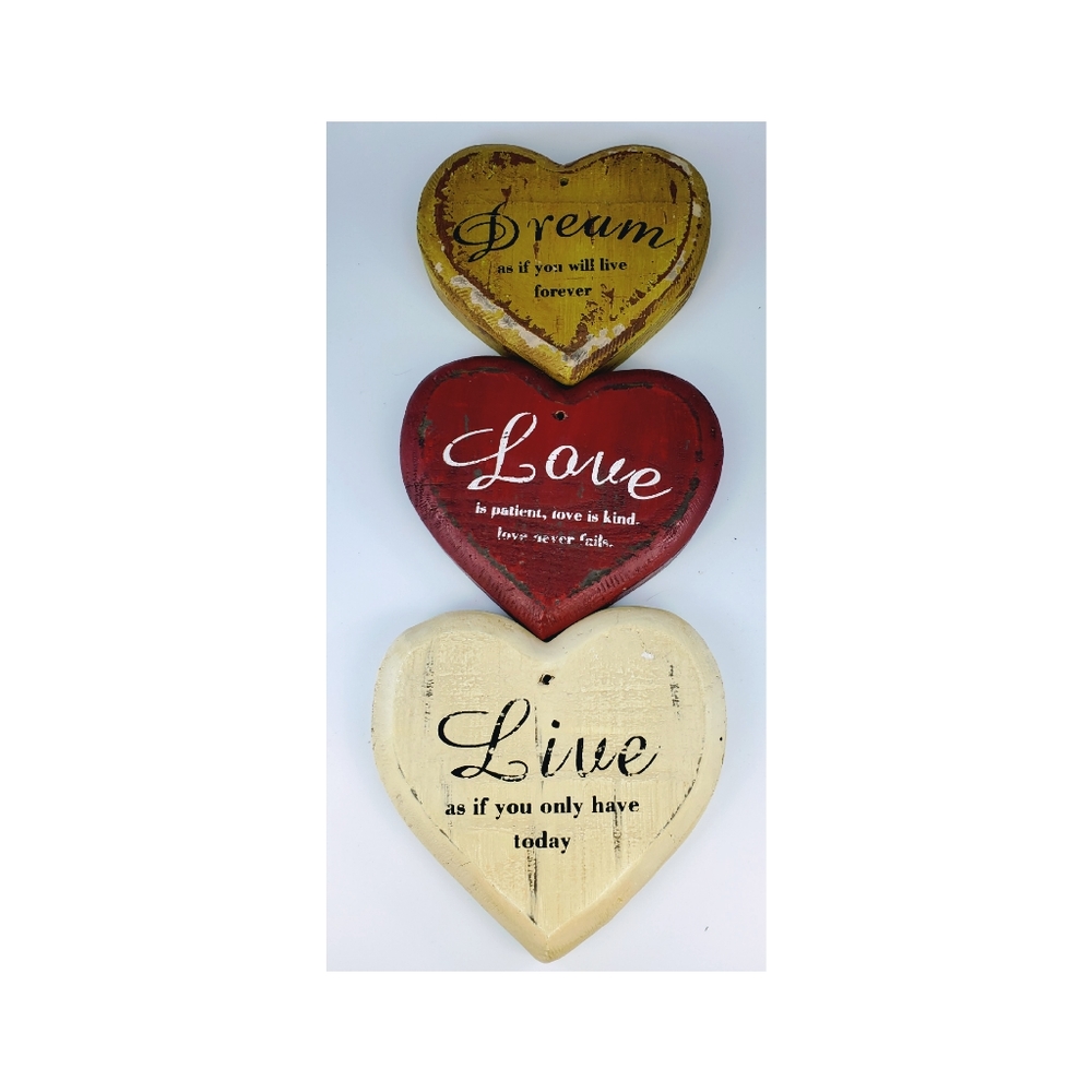 Kirkland's 3 wood hearts